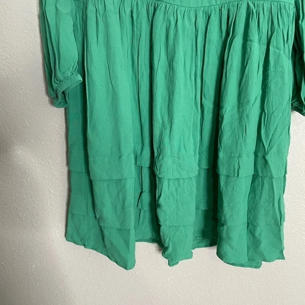 Ann Taylor Green Boho Dress 0